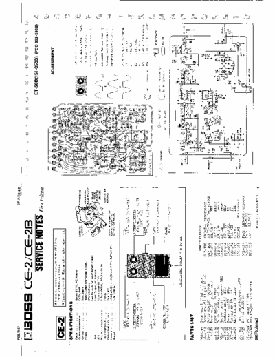 Boss CE2 CE2 chorus service manual